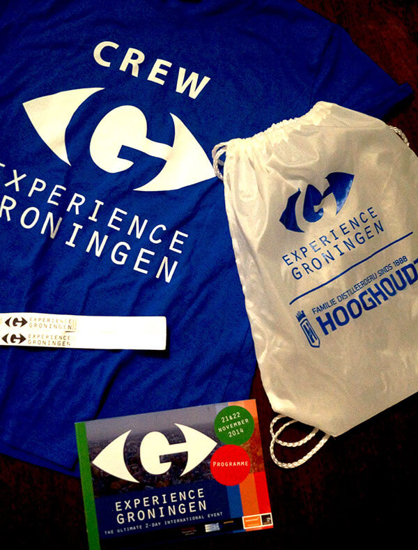 Merchandise en folder Experience Groningen