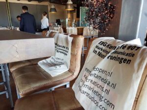 De goodiebags voor het event - bedacht en geregeld door ons
