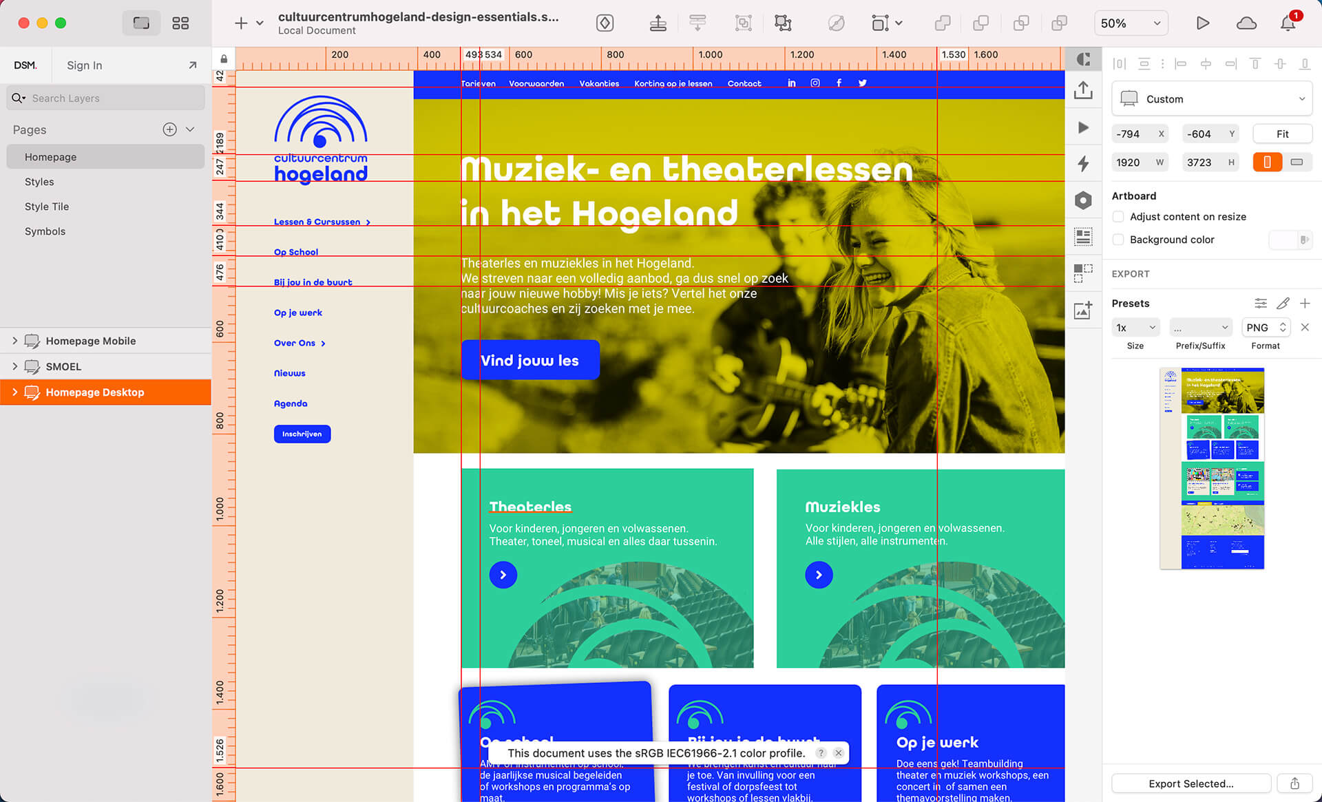 Website en Logo ontwerp Cultuurcentrum Hogeland